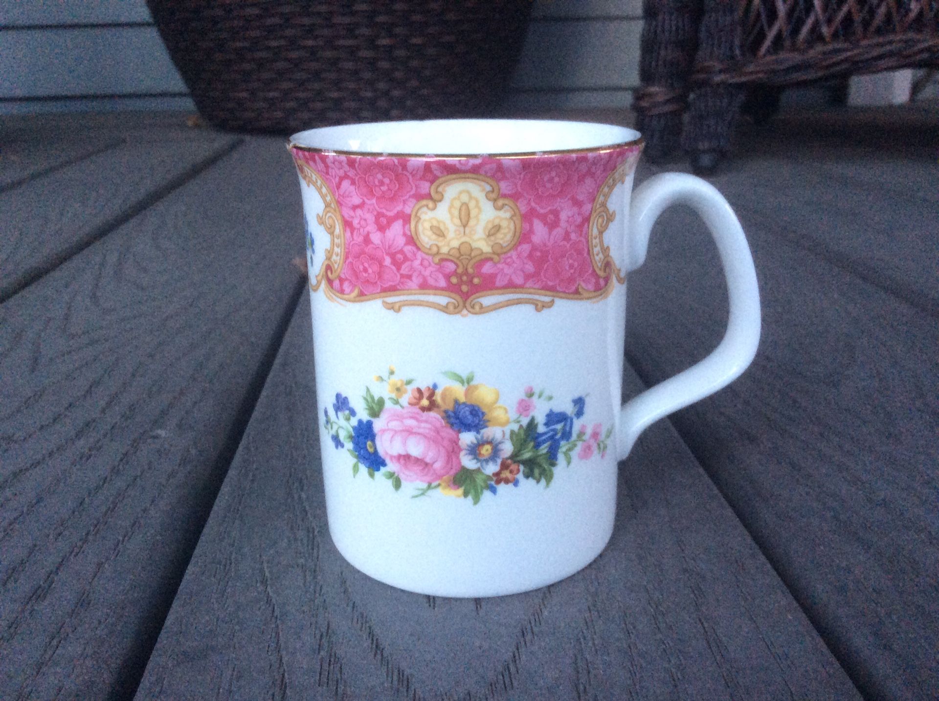 RARE Antique English Fine Bone China Mug Cup Royal Albert Lady Carlyle Vintage
