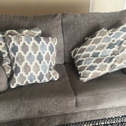 gray love seat