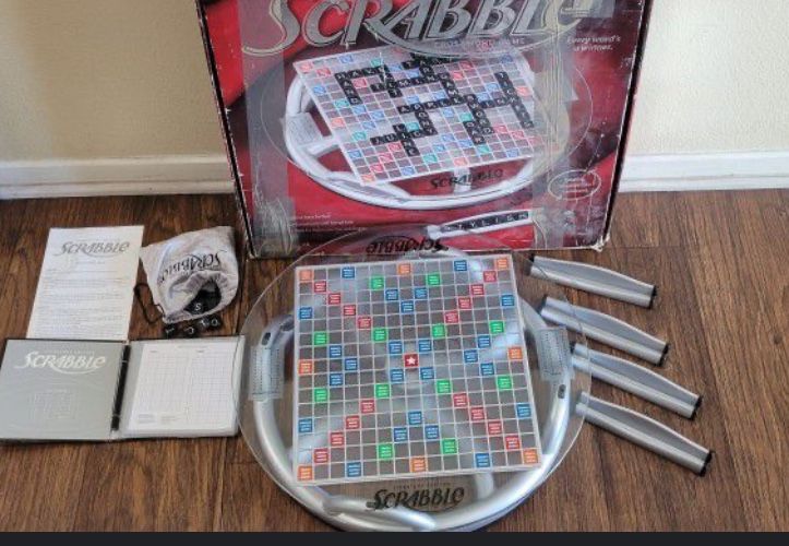 All Pieces Are There, Vintage Limited Edition Spinning Scrabble Board Game