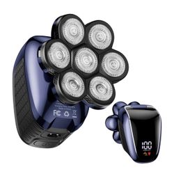 Head Shaver, Upgrade Head Shavers for Bald Men, Head Electric Razor with Nose Hair Trimmer, IPX6 Waterproof Wet/Dry Mens Grooming Kit, Anti-Pinch, LED