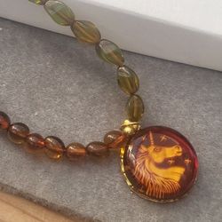 Genuine Baltic Amber Pendant, Necklace 