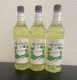 Monin Cucumber Syrup 1L – Set of 3
