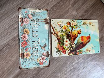 Picture these on your patio 11x6 and 11x8”metal signs