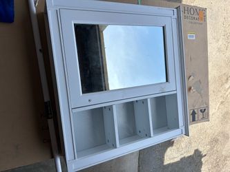 Medicine Cabinet with Mirror in White