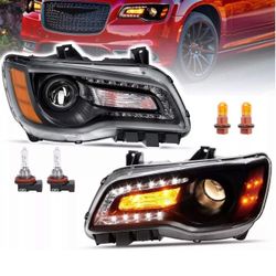 For Chrysler (contact info removed)-2024 2015-2023 LED DRL Projector Headlights Left Right