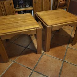 Solid Oak End Tables