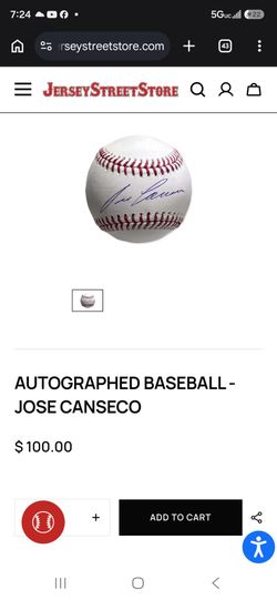 Signed baseball Jose Canseco
