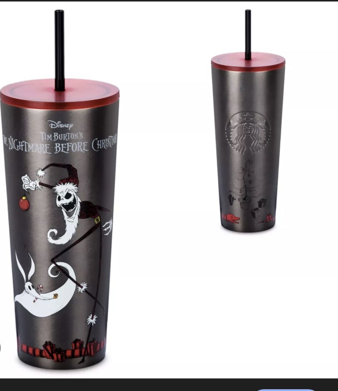 Disney Starbucks The Nightmare Before Christmas Stainless Steel Tumbler