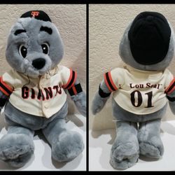 San Francisco Giants "Lou The Seal" Biuld-A-Bear Plush Toy Stuffed Animal Authentic 