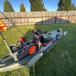 Fishing Kayak 12ft With Transport Wheels  And Lots Of Custom 