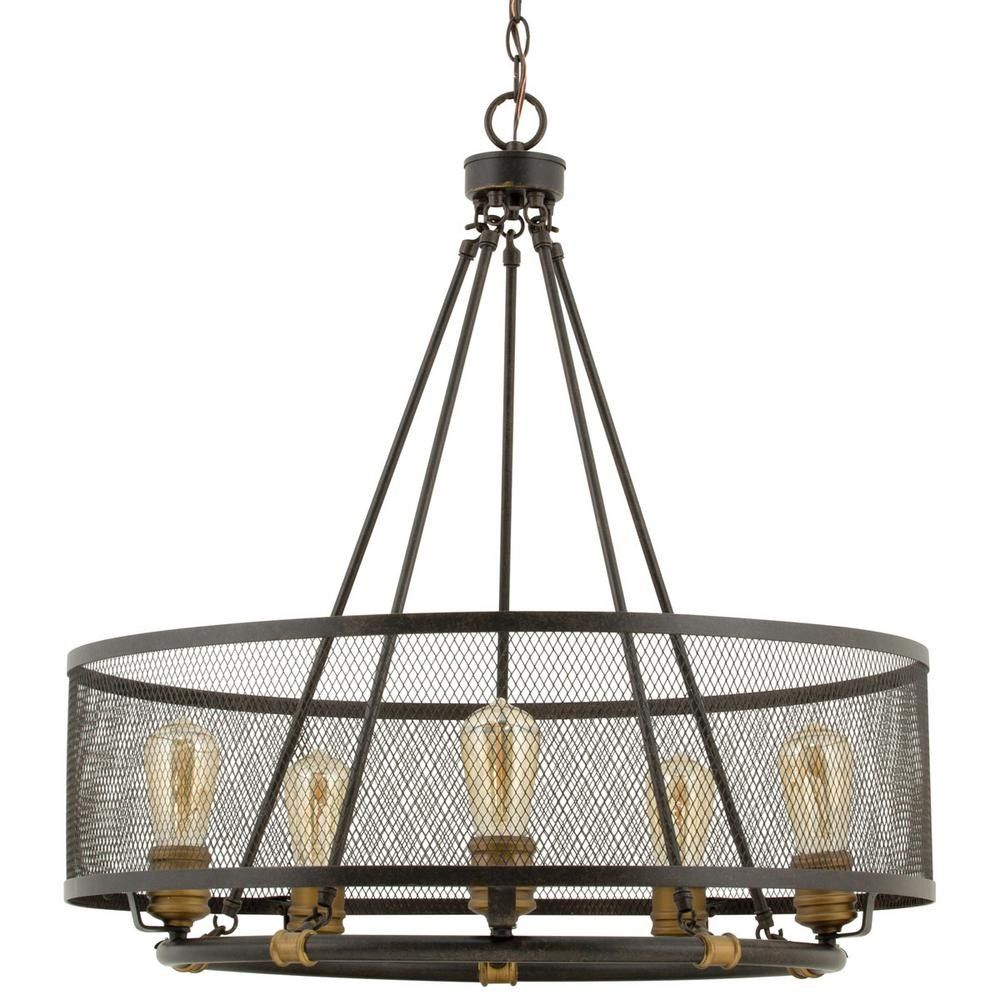 H.D.C. Mayfield Park Collection 5-Light Forged Bronze Dining Table Chandelier