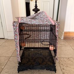 Black Bamboo Birds Cage 