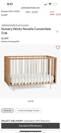 Nursery Works Novella Convertible Crib (Pottery Barn Kids) + Newton Mattress Bundle