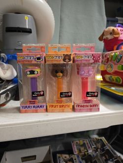 Funko Pop! Pez: Yummy Mummy, Fruit Brute, And Franken Berry