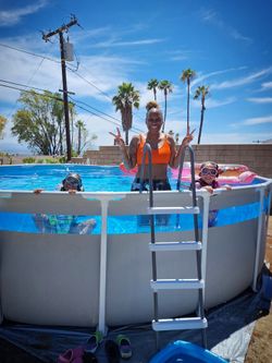 Intex above ground pool and pump