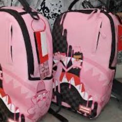 Pink Panther Spray ground Backpack 