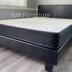 Ck Expresso Platform Bed With Ortho Mattress Included 