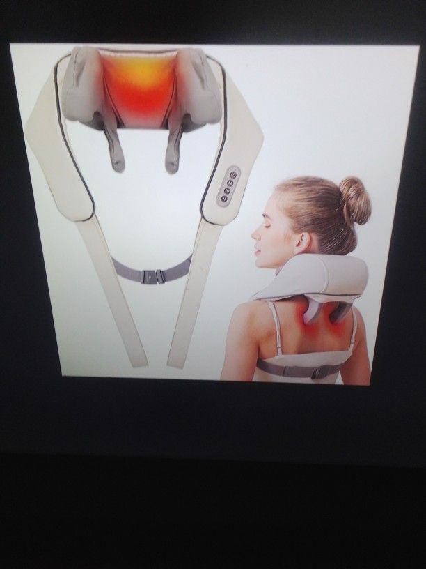 New Neck And Shoulder Massager With Heat Cordless Usb Rechargeable 6D Massager 