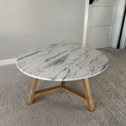 Round Coffee Table (Marble-like) - 31.5”