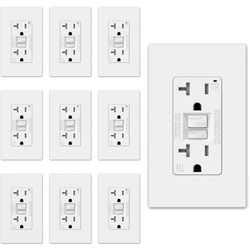 ELEGRP GFCI Outlet 20 Amp, Self-Test GFI Electrical Outlet with Thinner Design, TR Tamper Resistant GFCI Receptacle, Ground Fault Circuit Interrupters