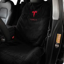 Compatible With Tesla Model S/3/X/Y Premium Towel Car Seat Cover - Waterproof & Machine Washable - S