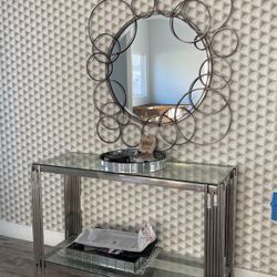 Entryway Table And Mirror 