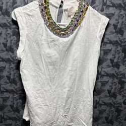 $300 Retail cinq a sept TWISTED NECKLACE BLAINE TEE  The Cinq A Sept Blaine Tee is a versatile and stylish addition to any woman's wardrobe. This slee