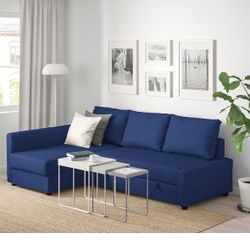 Blue Pull Out Sleeper Sofa