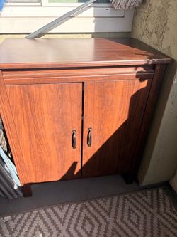 Wood Grain Two-Door Storage Cabinet