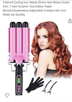 3 Barrel Curling Iron Wand *brand New In Box
