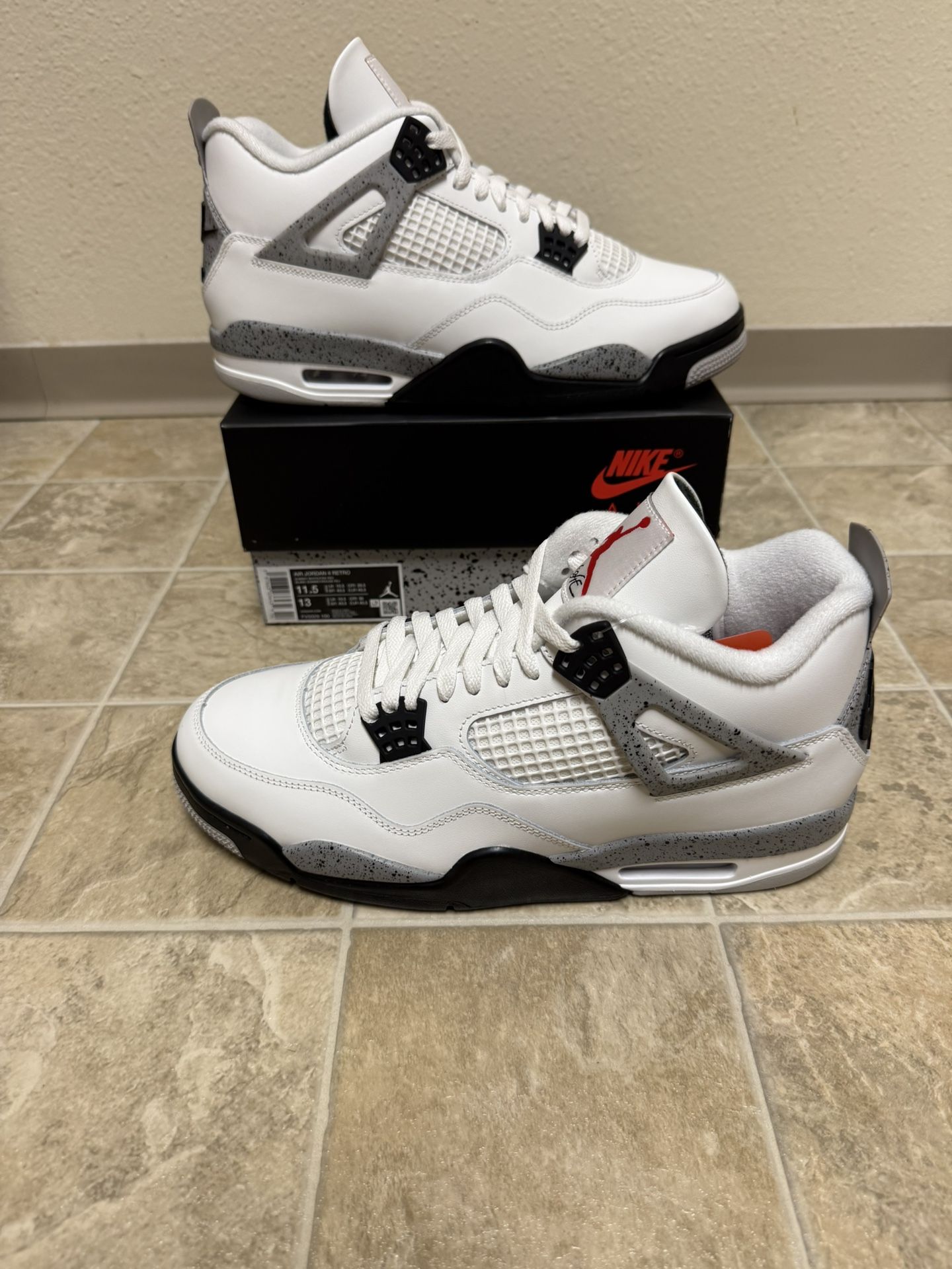 Jordan 4 White Cement Size 11.5 New