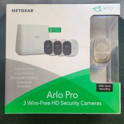 New Arlo Pro VMS4330 Wireless 3-Camera Security System