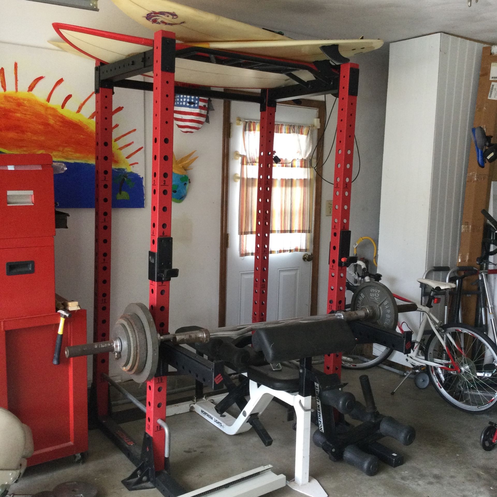 2020 Dicks ETHOS Power Rack Squat Rack Apparatice, 165lbs of free weights