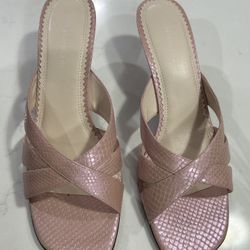 Naturalizer Sonya Pink Snake Heels