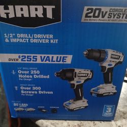 Hart 20v Cordless 1/2 Drill And Driver A D Impact Kit