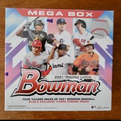 2021 Bowman Baseball Mega Box Brand New Sealed