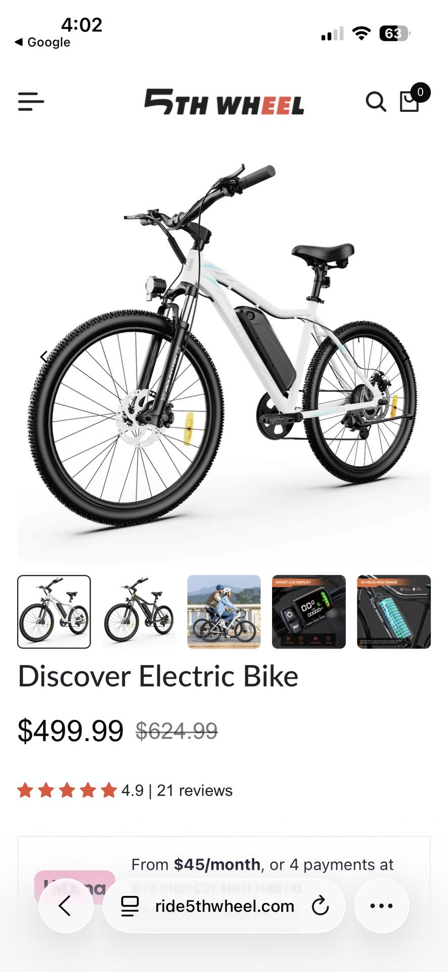 Electric Mountain Bike 5th Wheel