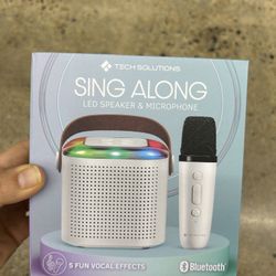 NWT Sing Along LED Speaker & Microphone