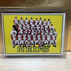 1967 Cincinnati Reds Team Baseball Card (Topps #407) 🔥🔥 Sharp Card!! Pete Rose, Tony Perez