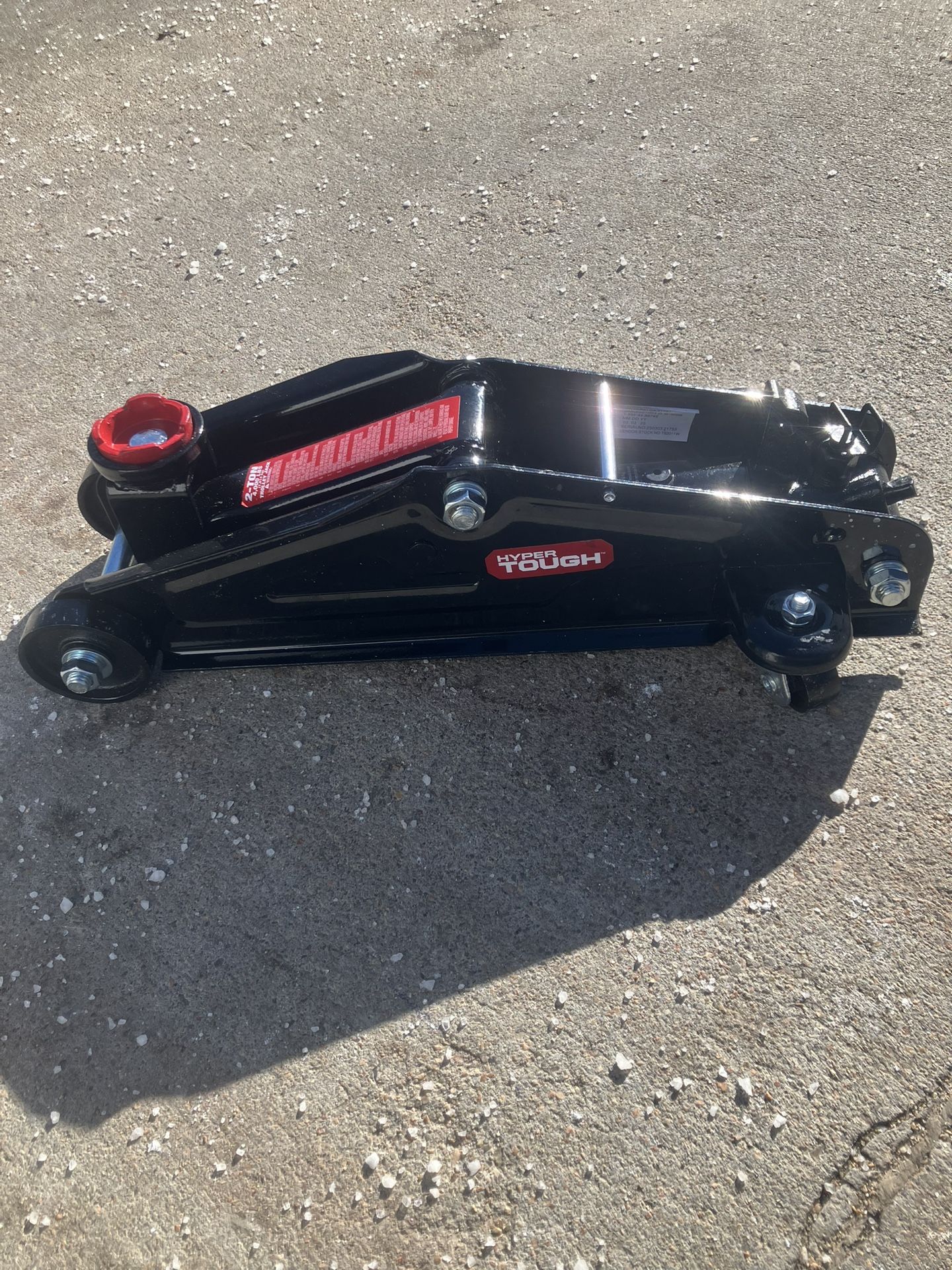 Hyper Tough 2-Ton Floor Jack Black with Wheels 4000 lbs Capacity