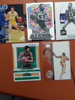 Elgin Baylor Kareem Abdul Jabbar Jerry West Wilt Chamberlain 5 Basketball Cards