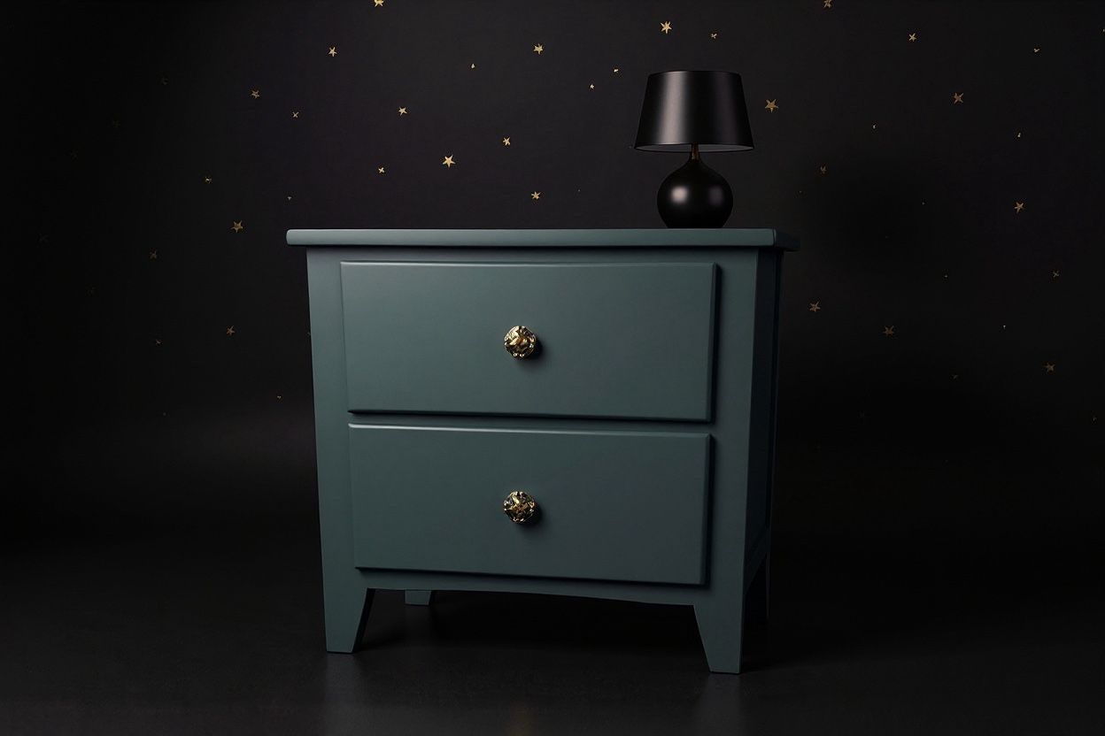 ✨ Celestial-Inspired Nightstands – One-of-a-Kind Statement Pieces ✨Set of 2 - USB Charging