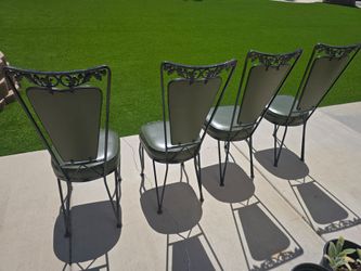 Heavy duth steel chairs with cushions