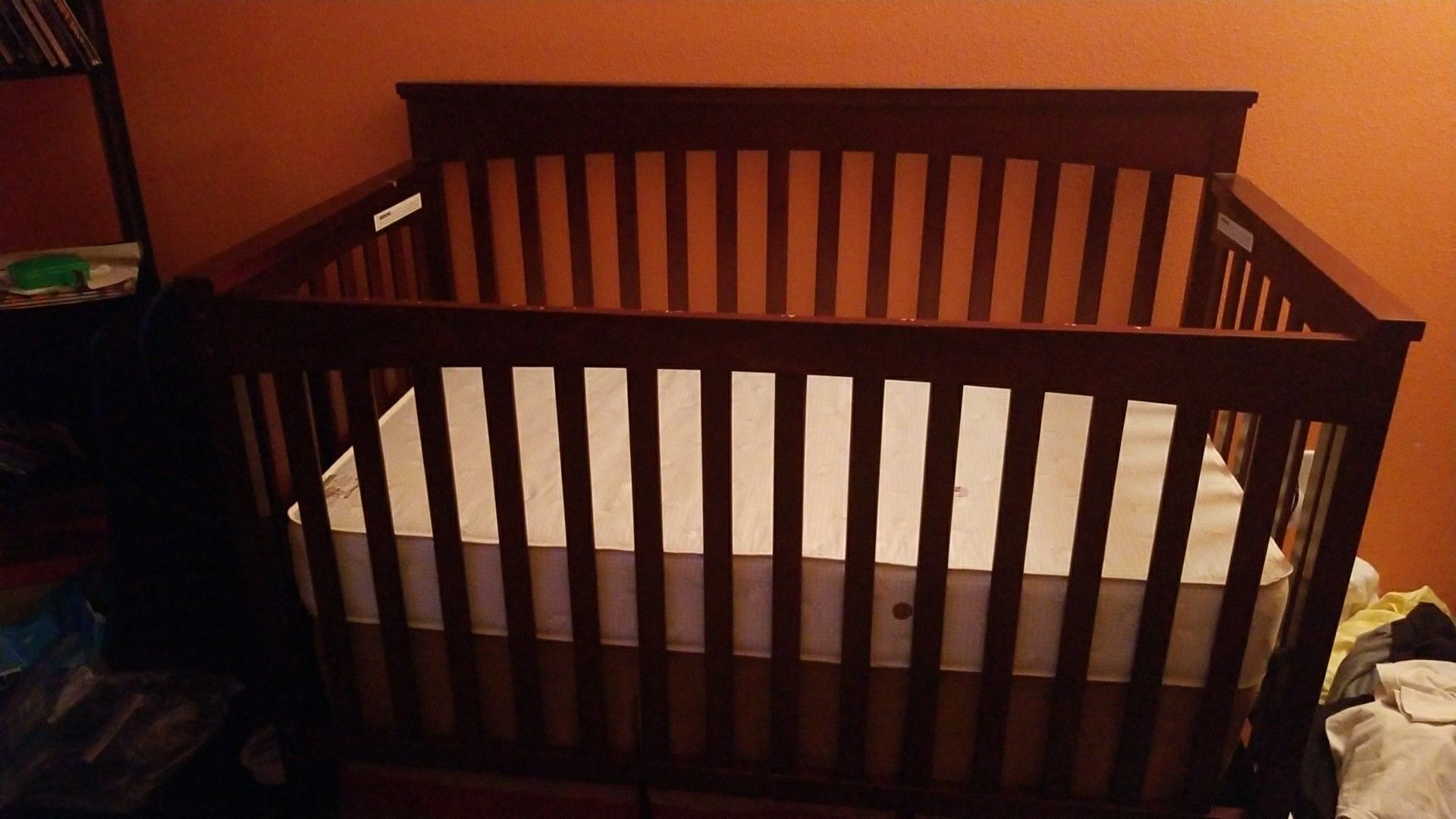 Nice convertible crib with changing table set asking $200