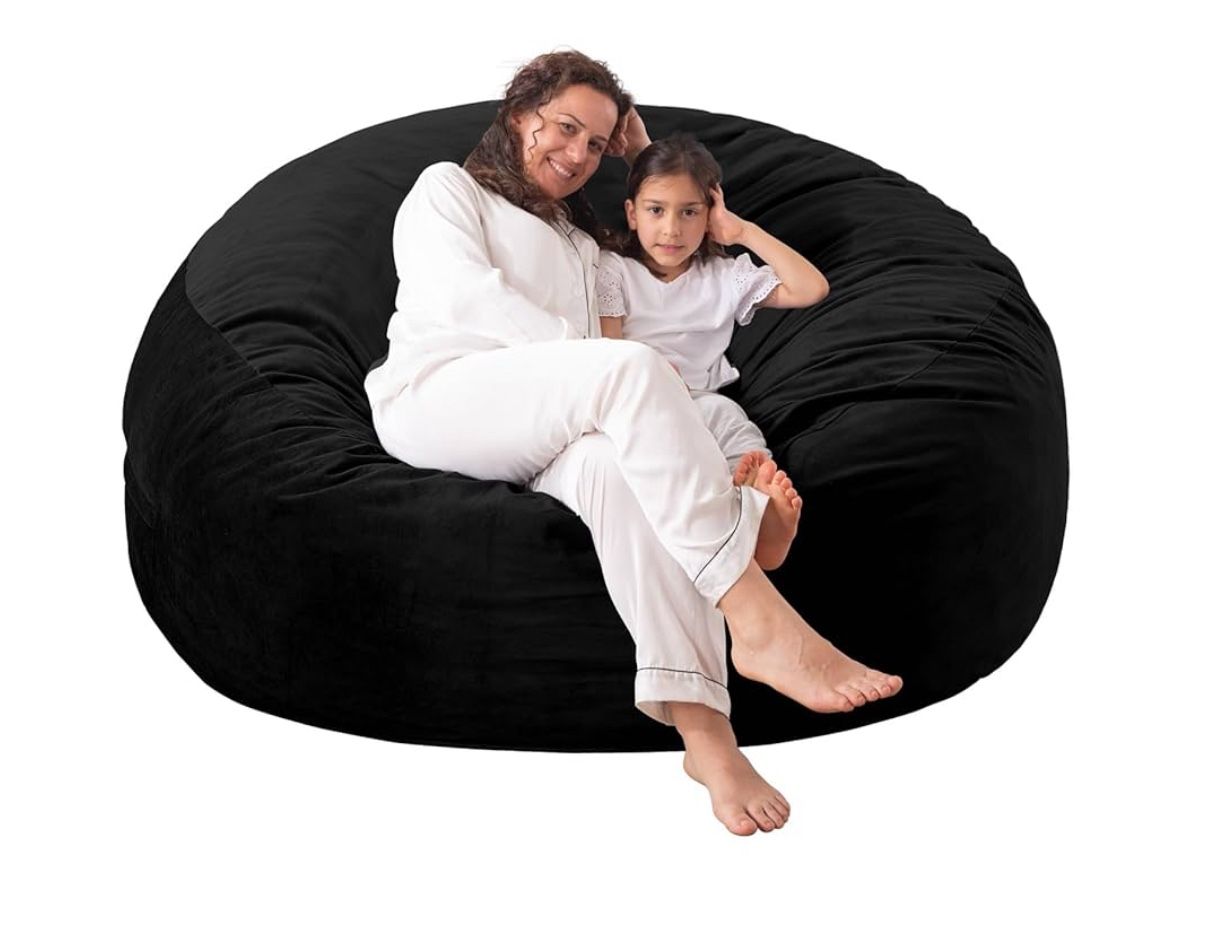 Chigmig Giant Bean Bag Chair – Foam Filled, Micro Suede Cover