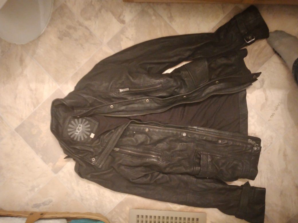 Men's Leather Jacket UGG brand