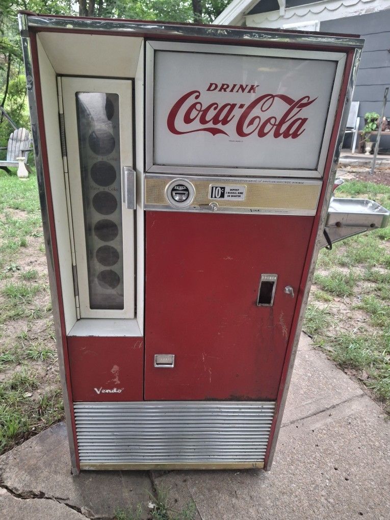 1960 Coke Vending Machine , Works ,  Water Line has small Leak , But Everything Else works Fine , Small Amount Of Rust on Body , $400.00 Or Best Offer