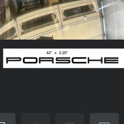Custom Windshield Decal Banner for Porsche - Matte Black 42"x 2 1/4"