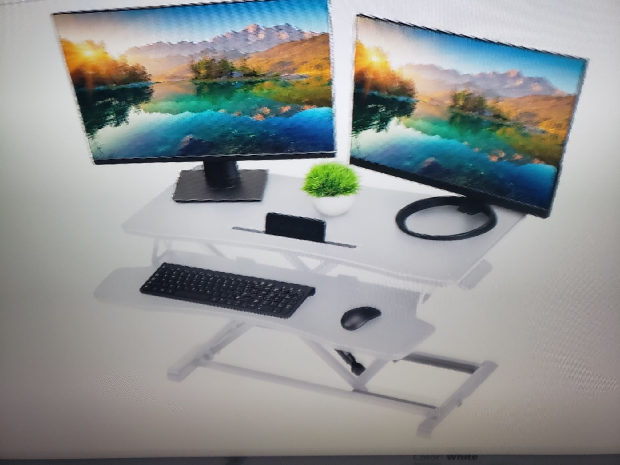 TechOrbits Standing Desk Converter 32 Inch Adjustable Sit to Stand Up Desk Workstation MDF Wood Ergonomic Desk Riser with Keyboard Tray Desktop