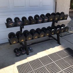 Dumbbells Heavy Duty Commercial Dumbbell Set With Heavy Duty Dumbbell Rack. 